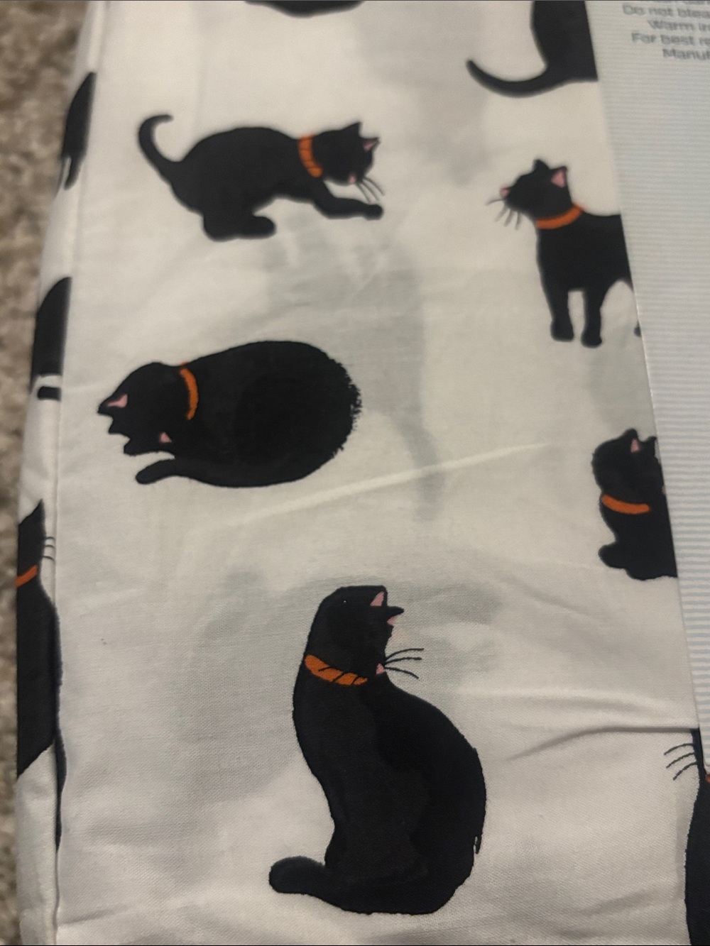 NWT Cath Kidston Black Cat Halloween Full Sheet Set - Picture 5 of 5